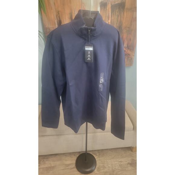 Alfani Men’s 1/4 Zip Pullover Sweatshirt Navy Blue Size XL – New with Tags - Picture 1 of 3